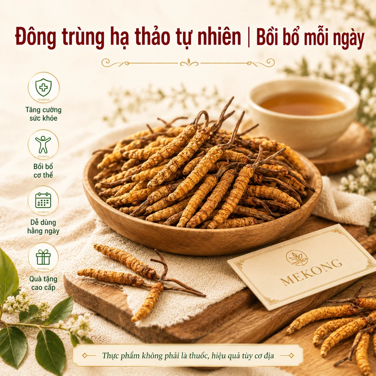 Đông trùng hạ thảo tự nhiên của MEKONG HI