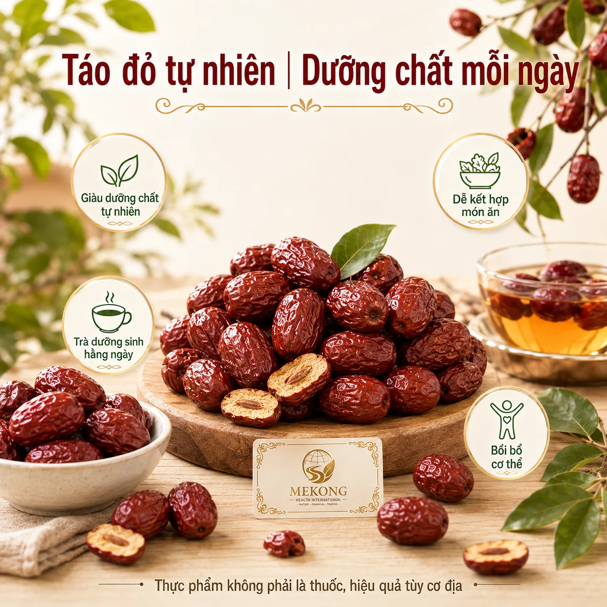 Táo đỏ tự nhiên của MEKONG HI